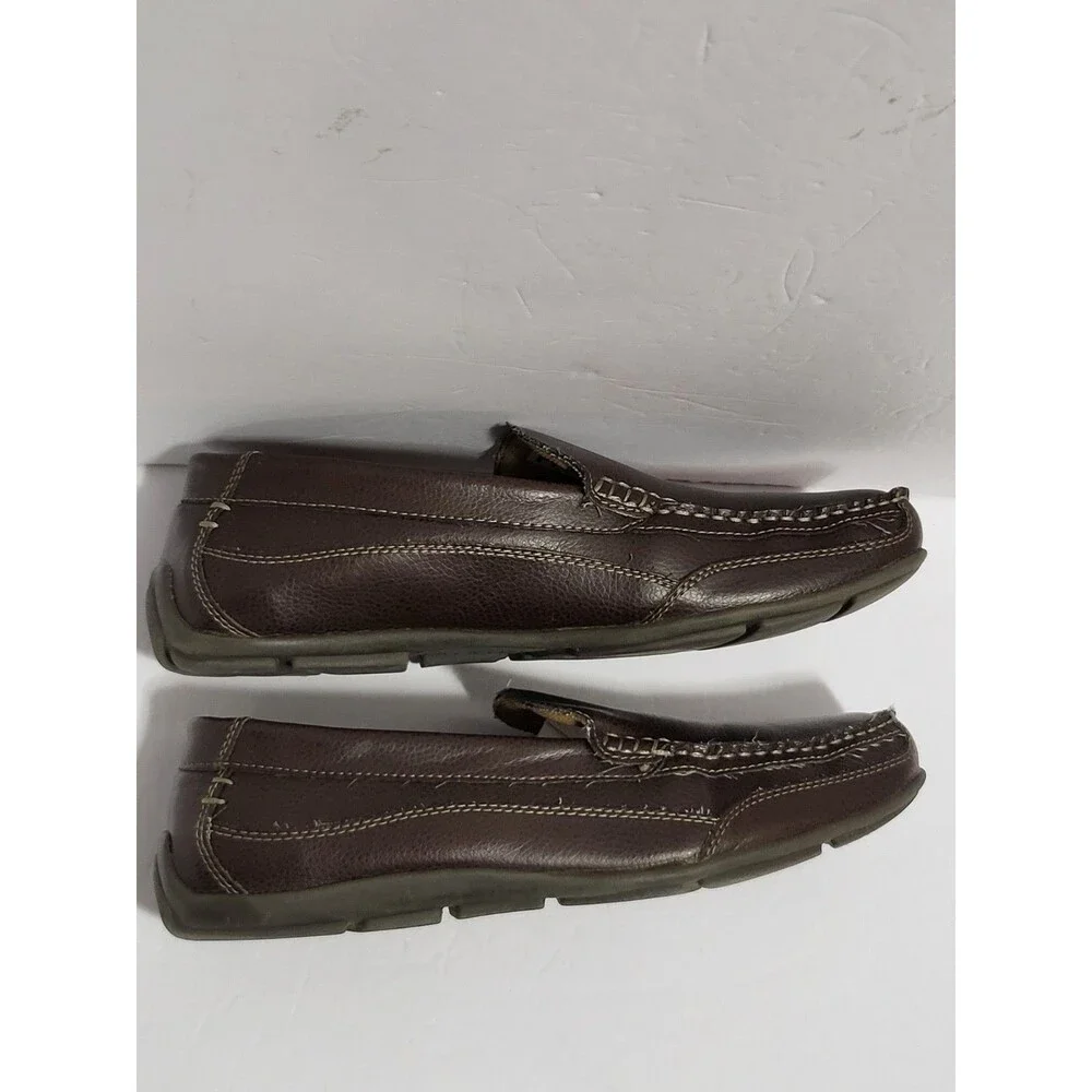 Tommy Hilfiger TMDathan Men’s 10.5 Slip On Driving Shoes Moccasin Brown Leather